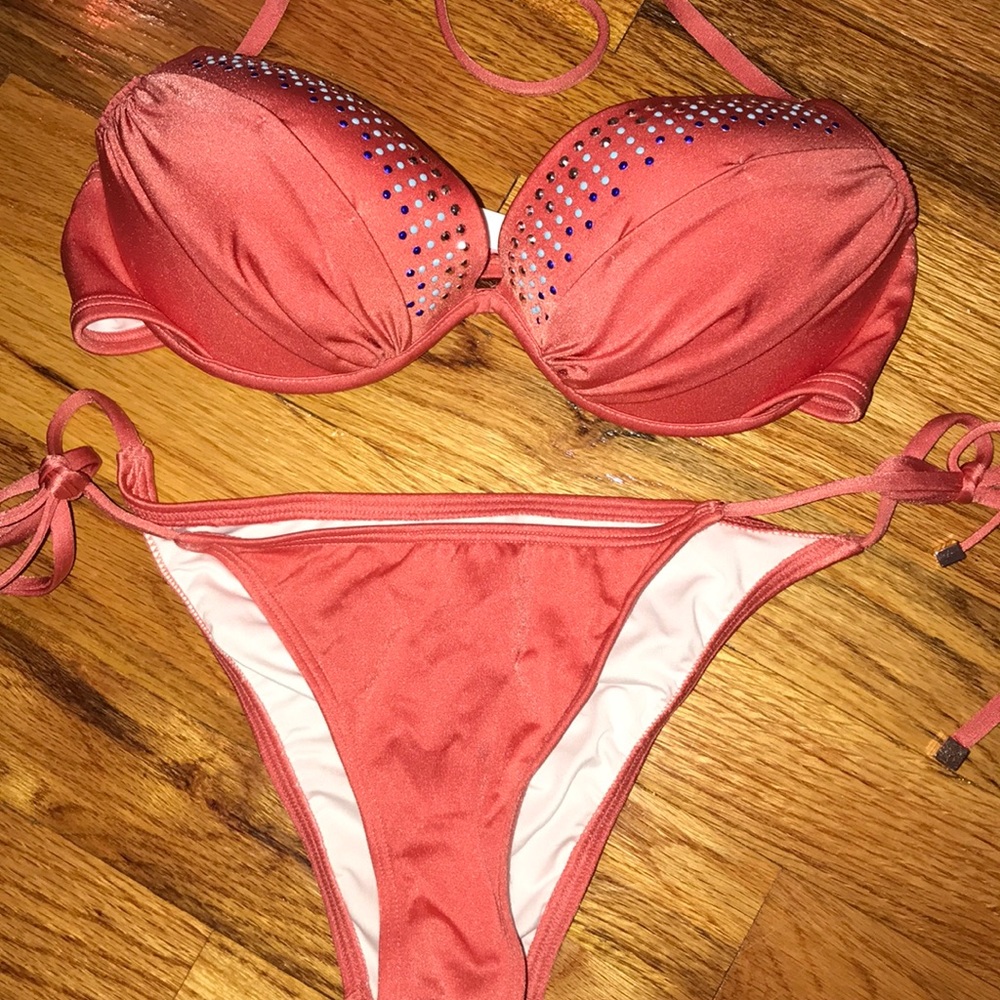 NEVER BEFORE WORN coral swimsuit from VS